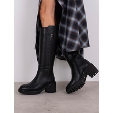 Ece'nin Butiği Fumi Siyah Hakiki Deri Kadın Çizme