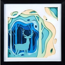 Fibrika Store Aurora Layered Art - Doğa Silüeti Duvar Tablosu