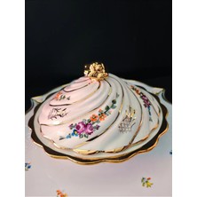 Manushum El Boyama Porselen Gülbahar Helezon Sahan-Beyaz