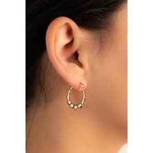 Yavuz Kuyumculuk Altın Halka Desen Küpe