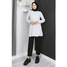 Sefa Merve Araboy Spor Penye Tunik 9127-03 Taş