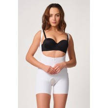 Marsilyan Beyaz Mı Emay 2834 Göğsü Açık Ferumalı Tül Popo Boy Lazer Korse