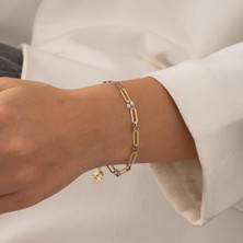 Hakan Mücevherat Yonca Figürlü Ataç 14 Ayar Altın Bileklik