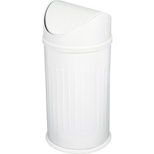 Eforeca Vintage Sallanır Çöp Kovası Çizgili Beyaz 16 Lt
