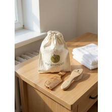 Mini Mimoza Bebek Keçi Kılı Fırçası ve Tarak Seti ( Hediyeli)