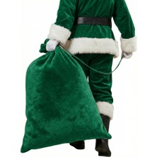 Kostüm Sarayı Yeşil Noel Baba Hediye Çuvalı Mega Boy (85X110 Cm)