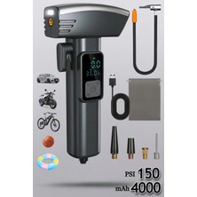 Ecuy Şarjlı Taşınabilir Hava Pompası LED Işıklı &lcd Ekranlı Acil Durum Cam Kırma Aparat 150PSI 4000MAH