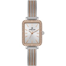 Daniel Klein Danıel Kleın DKE.1.10969-6 Rose Gold Dikdörtgen Hasır Kordon Taşlı Kadın Kol Saati