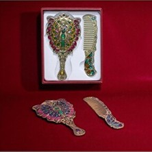 Kuzey Tacı Kelebek Ayna ve Tarak Seti Küçük Boy Özel Tasarım Vip 2 Renk Seçeneği