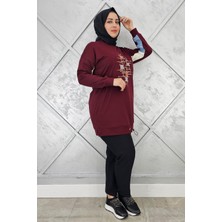 Pys Giyim Kadın Baskı Detaylı Tesettür Tunik