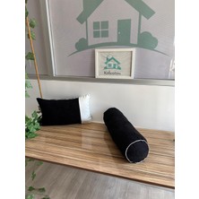 Kırlentim Siyah Kadife Dikdörtgen-Silinidir Kırlent Kombini