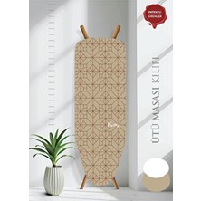 Vevons Çok Renkli Ütü Masası Kılıfı ve Örtüsü 50X140 cm Keçeli Taban Özellikli