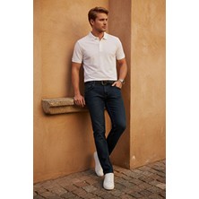 Enzim Jeans Erkek Regular Fit Likralı Denim Pantolon Standart Kesim ve Düz Desen