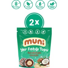 Muni Glutensiz, Katkısız Hindistan Cevizli Yer Fıstığı Topu 2'li