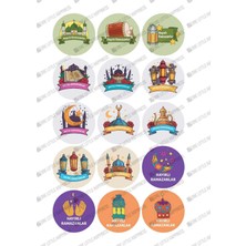 One Little Happiness 15 Adet Islami Ramazan Ayı Hayırlı Ramazanlar Sticker Hediye Hayırlı Ramazan Paketi Etiket Çıkartma