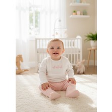 Kitikate 0-6 Ay Arası Organik Pamuk Swan Ikili Takım - Pembe