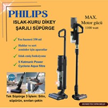 Philips Tek Süpürge ,3 Işlem Silin,süpürün ,çekin.. Aqua Trio Kablosuz Islak&kuru Dikey Süpürge,