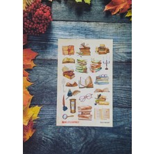 One Little Happiness Book1 Temalı Vintage Journal Sticker Seti / Bullet Journal Scrapbook Kolaj Için Uygun