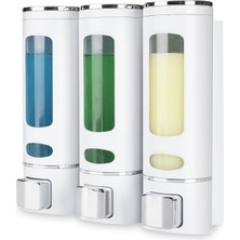 Vadi 3 Adet Sıvı Sabunluk 400 ml Duvara Monte Duş Sabun Şampuan Dispenseri Mutfak Banyo Sabunluğu H-52