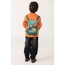 Boboli Erkek Çocuk Sırtı Çanta Baskılı Tshirt