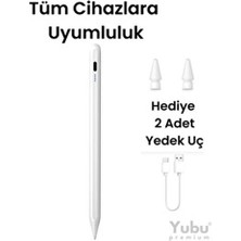 Yubu Tüm Dokunmatik Cihazlara Uyumlu Ios-Android-Windows Tablet iPad Yazı & Çizim Kalemi Iki Uç Hediye
