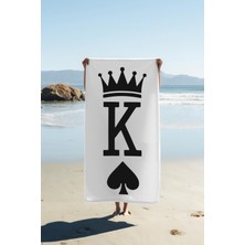 Dolce Mariee Dijital Baskı Plaj Deniz Havlusu King Desenli Peştamal HVL0100