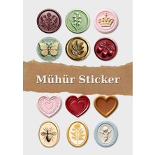 One Little Happiness Mum Mühür Görünümlü Sticker Seti Bullet Journal Scrapbook Paketleme