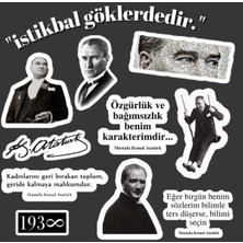 One Little Happiness Atatürk Sticker Seti | Laptop Notebook Telefon Etiket