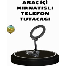 Tgzm 360° Dönebilen Katlanır Manyetik Araç Telefon Tutucu – Magsafe Uyumlu Kompakt  - TG0012-2RNRQ