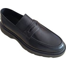 Liarca Onyx Erkek Siyah Hakiki Deri Makosen | Kalın Taban Loafer Günlük Klasik Ayakkabı | Yeni Sezon