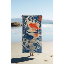 Dolce Mariee Dijital Baskı Plaj Deniz Havlusu Modern Desenli Peştamal (80X160 Cm) HVL0064
