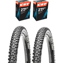 Heugers Cst 27.5x2.25 Rock Hawk Iç Dış Lastik Seti – Ön Arka, Dağ Bisikleti Uyumlu