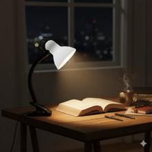 Kendal KML200 Masa Lambası Beyaz — E27 Duy / 80×200 mm