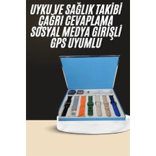 Tgzm 7 Kordonlu Unisex Akıllı Saat Çoklu Kordon Seçeneği Amoled Ekran - TG0012-2RN9R6