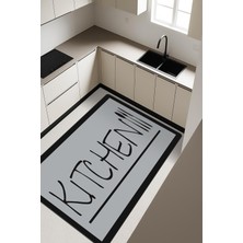 Dolce Mariee Kitchen Desenli Dijital Baskı Kaymaz Taban Mutfak Halısı H0035