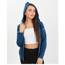 Fors Life Kapüşonlu Şık Kadın 2'li Set Eşofman Takımı, Petrol