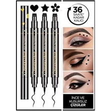 Zeonella Beauty Rose 3 Lü Çift Taraflı Eyeliner Kalem Siyah Suya Dayanıklı Mat Görünüm