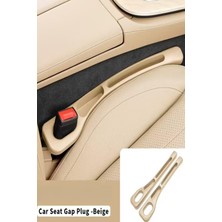 MasterCar Bej Koltuk Yanı Kapatıcı Telefon Cüzdan Anahtar Para Düşme Engelleyici Koltuk Arası Düzenleyici