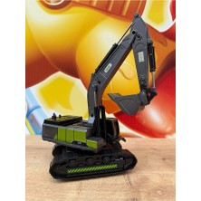 Scntoys Sürtmeli Inşaat Araçlar Serisinden Metal Oyuncak Kepçe Yeşil Ekskavatör Kepçe Iş Makinesi Dozer