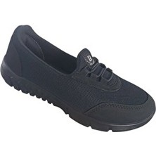 Dadak's Kadın Taş Gri Beyaz Bağcıksız Rahat Hafif Memory Kalın Taban Yürüyüş Anne Günlük Bez Spor Ayakkabı