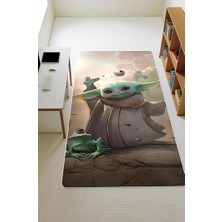 Dolce Mariee  Parlak Kadife Kumaş Dijital Baskı Dot Kaymaz Tabanlı Çocuk ve Genç Odası Halısı H0552