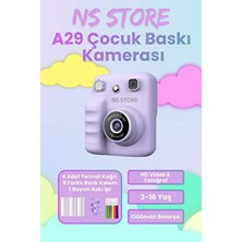 Ns Store Termal Yazıcılı Çocuk Kamerası | Dijital Fotoğraf Makinesi, Hd Video Kayıt