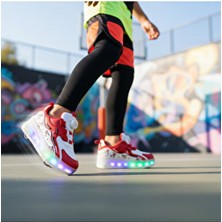 BURUNİ LED Patenli Işıklı Ayakkabı | Tekerlekli Spor Ayakkabı Çocuk | LED Kaykay Ayakkabı | Çocuk Pateni