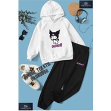 Sinser Teks Kapşonlu Çocuk Kuromı Baskılı Eşofman Takımı