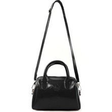 SHAKA Kırışık Dokulu Siyah SHK184 Suni Deri ,fermuarlı Tek Bölmeli ,askılı El, Kol ve Omuz Çantası