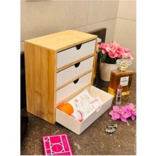 Makri Home Bambu 4 Çekmeceli Düzenleyici, 9 x 18 x 19 cm