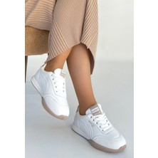 Shoegar Tawen Beyaz Cilt Bağcıklı Spor Ayakkabı