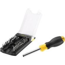 Stanley 34 Parçalı Tornavida Uç Seti STHT0-70885 (Büyük Uç Seçimi, Phillips, Düz, Torx, Alyan Uç, Pr