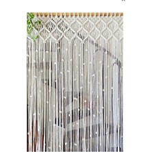 Cesse Home Makrome Perde Geometrik Desenli Pamuk Polyester Modern Stil 100x200 Boyutunda