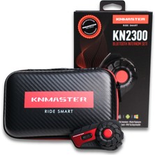 Knmaster KN2300 Pro Motosiklet Kask Interkom Bluetooth Intercom Kulaklık Seti Gri